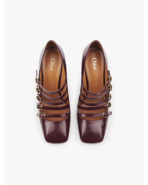 Chloé Purple 80Mm Janis Buckle-Strap Pumps