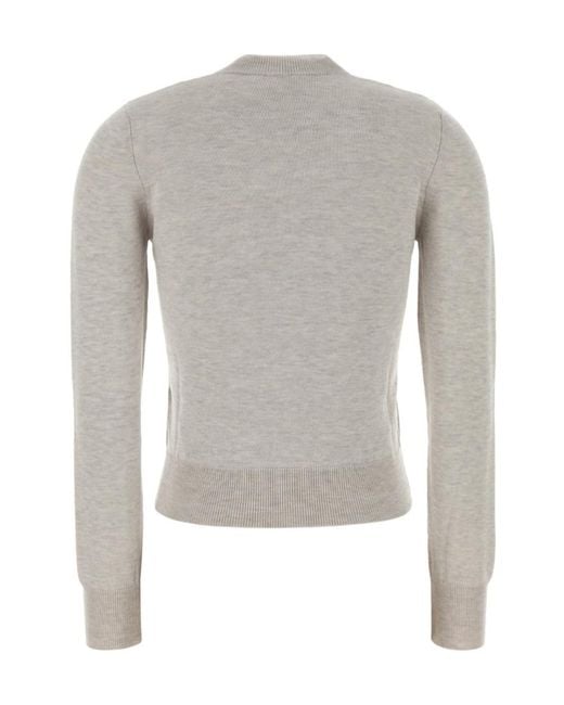 A.P.C. Gray Logo Detailed Buttoned Cardigan