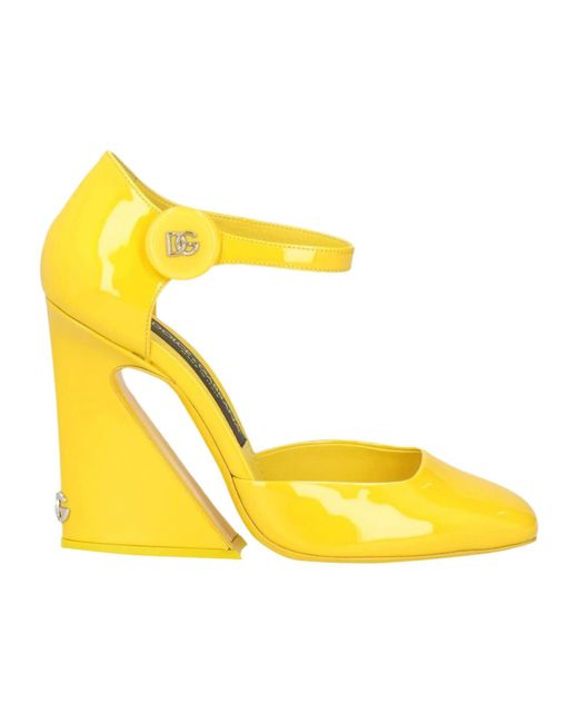 Dolce & Gabbana Yellow Solid Color Courts