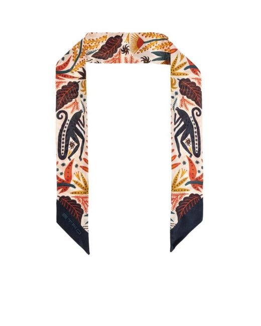 Etro White X Tabby Booth Silk Twill Paisleyina With Placed Print