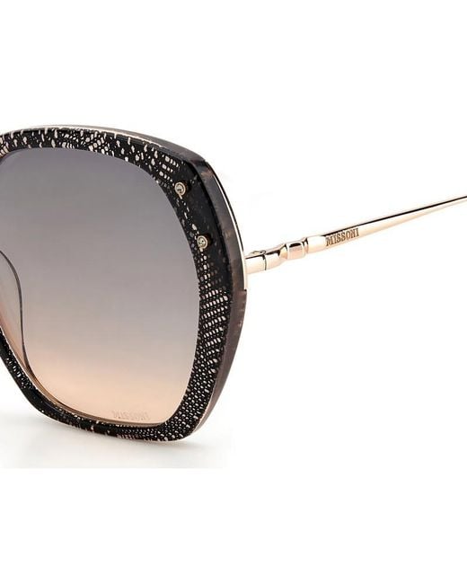 Missoni Metallic Hexagon Frame Sunglasses