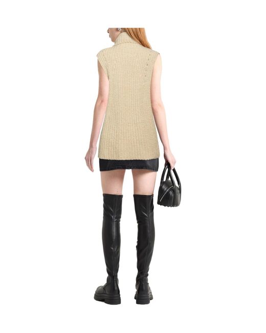 Isabel Marant Natural Solid-Colored Knit Tank Top