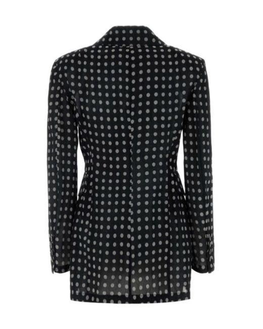 Ermanno Scervino Black Polka Dot Double-Breasted Blazer