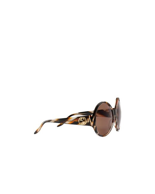 Gucci Pink Eyewear Round Frame Sunglasses