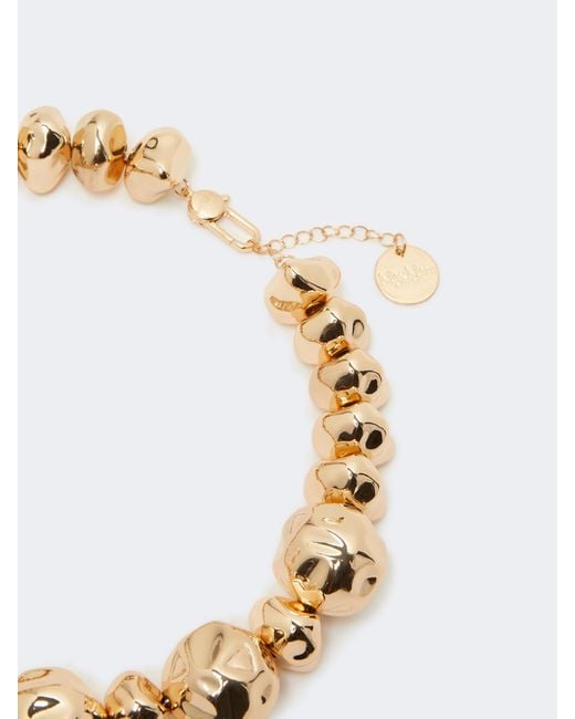 Max Mara Metallic Irregular Sphere-Adorned Choker Necklace