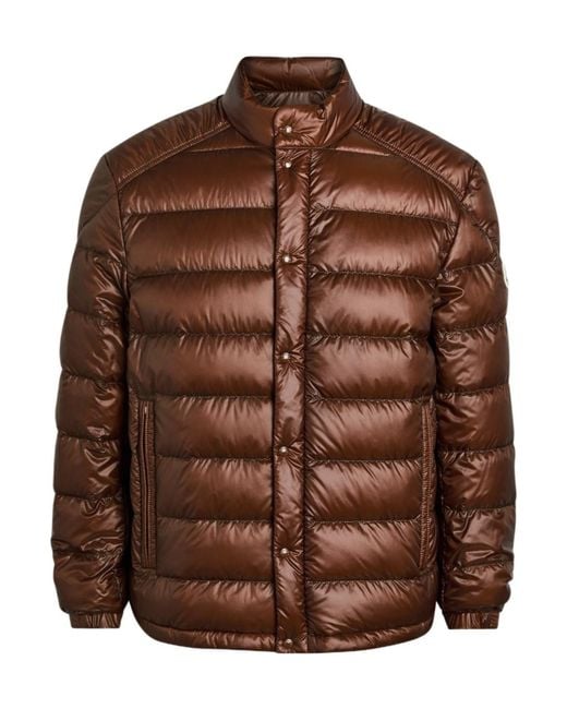 Moncler Brown Selves Quilted Shell Jacket for men