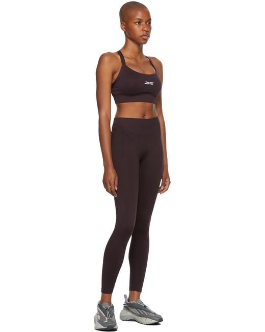 Reebok Red Jacquard-Logo Sports Bra