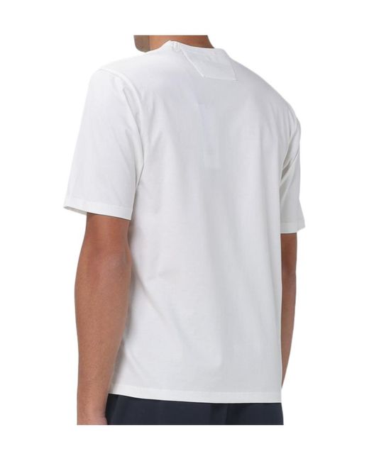 C P Company White Metropolis Series Logo-Patch T-Shirt for men
