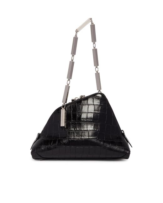 The Attico Black The La Scala Textured Clutch Bag