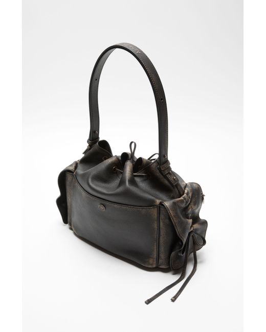 Acne Black Drawstring Shoulder Bag