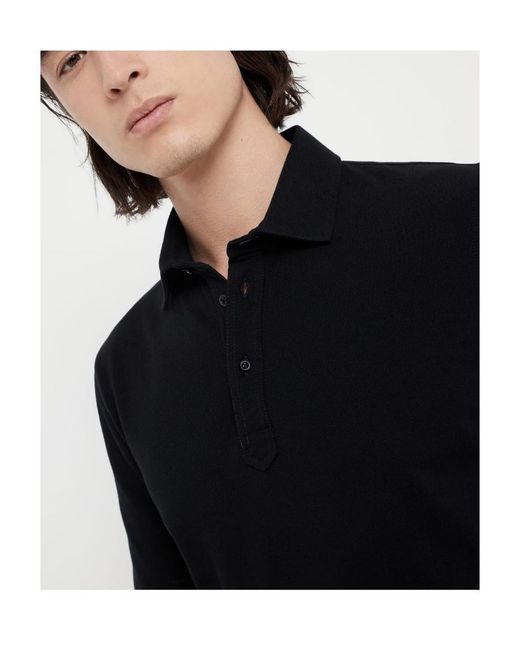 Brunello Cucinelli Black Short-Sleeved Polo Shirt for men