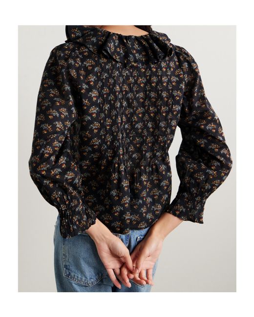 Doen Black Ruffled Shirt