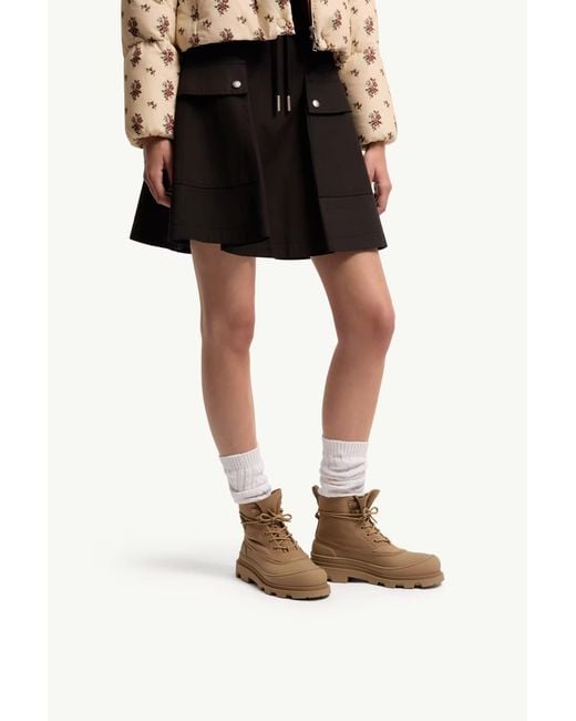 Moncler Brown Vera Sheal Lace-Up Boots