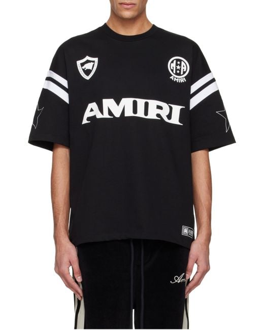 Amiri Black Sport Oversized T-Shirt for men