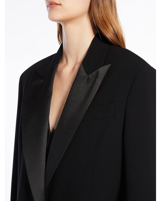 Max Mara Black Single-Breasted Long-Sleeved Jacket