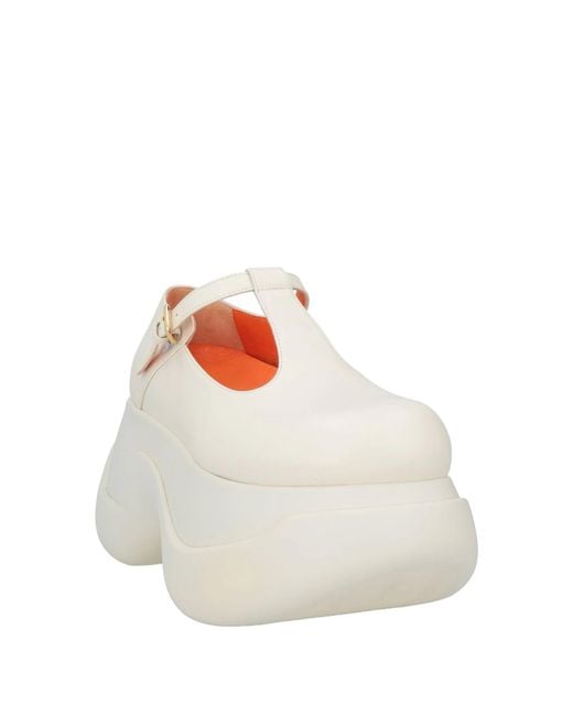 Marni White Solid Color Loafers