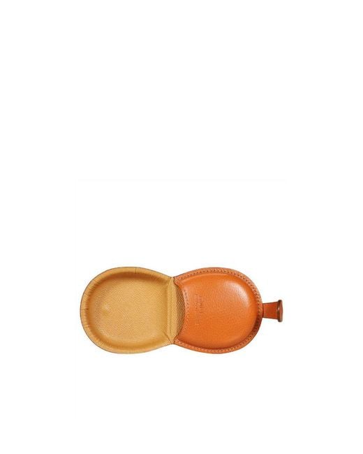 Il Bisonte Orange Leather Coin Wallet for men