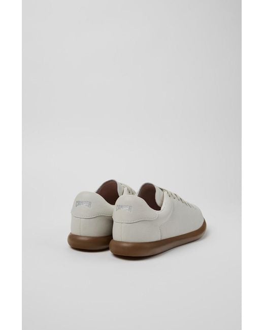 Camper White Round-Toe Sneakers