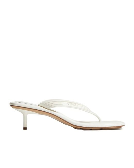 Bottega Veneta White Sampieri Thong