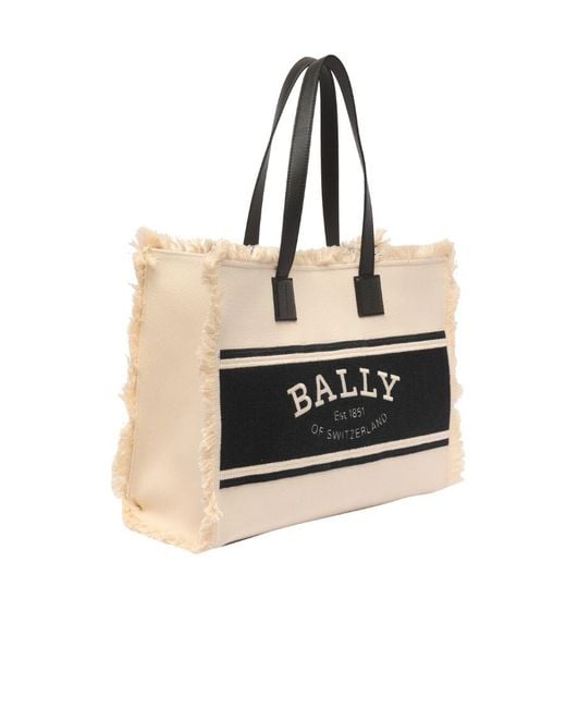Bally Black Logo Tote Bag