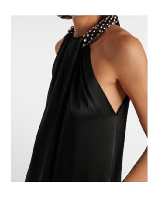 Stella McCartney Black Embroidered Halterneck Gown