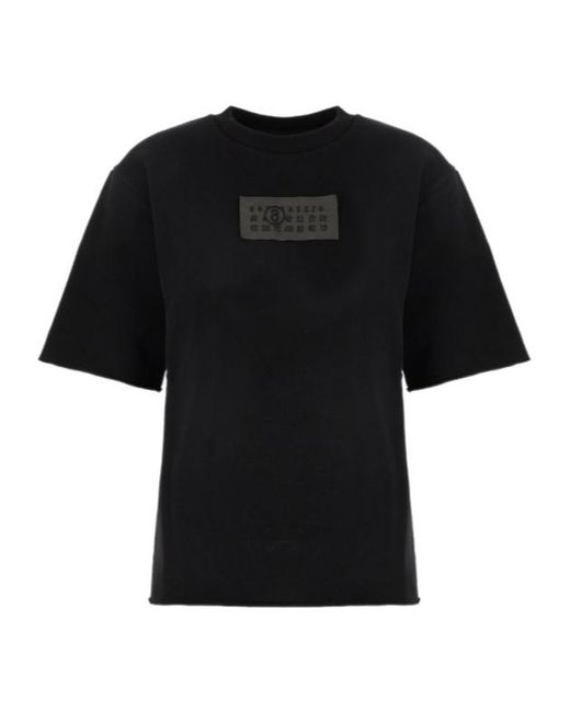 MM6 by Maison Margiela Black Short-Sleeves T-Shirt