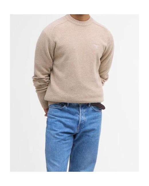 Barbour Natural Crew Neck Sweater for men