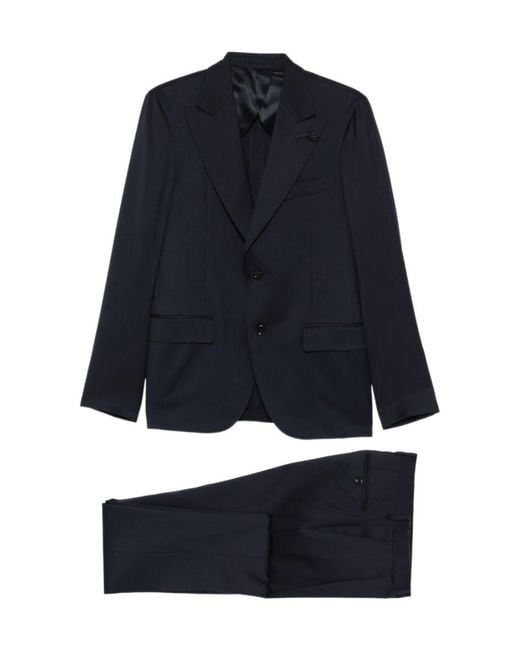 Lardini Blue Single-Breasted Suits