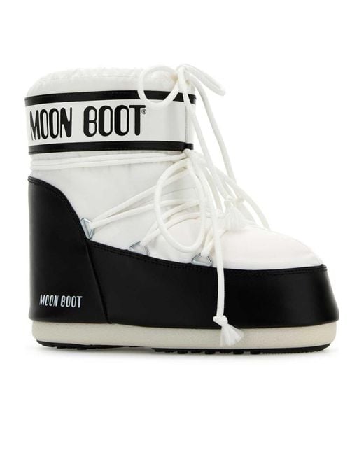 Moon Boot Black Round Head Snow Boots for men