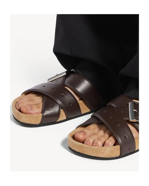 Balenciaga Brown Belt Mules for men