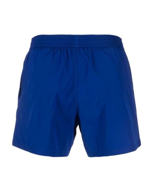 Balmain Blue Logo-Print Swim Shorts for men