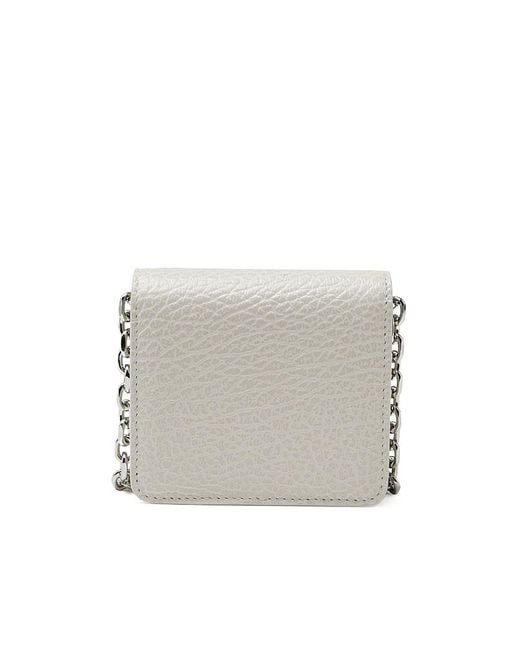Maison Margiela Blue Foldover Top Chain-Linked Wallet