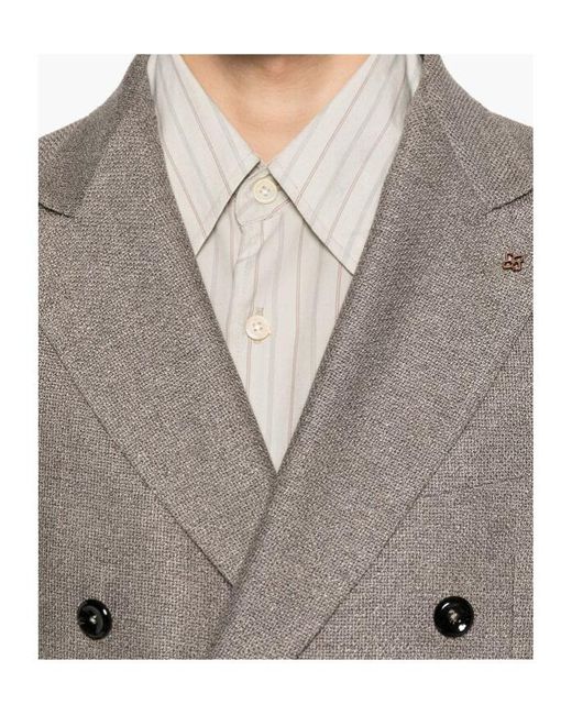Tagliatore Gray Double-Breasted Blazer for men
