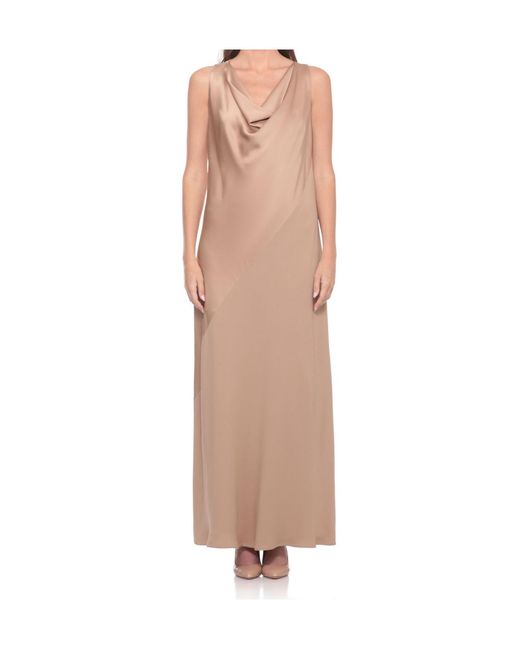 Antonelli Natural Mandi Draped Maxi Dress