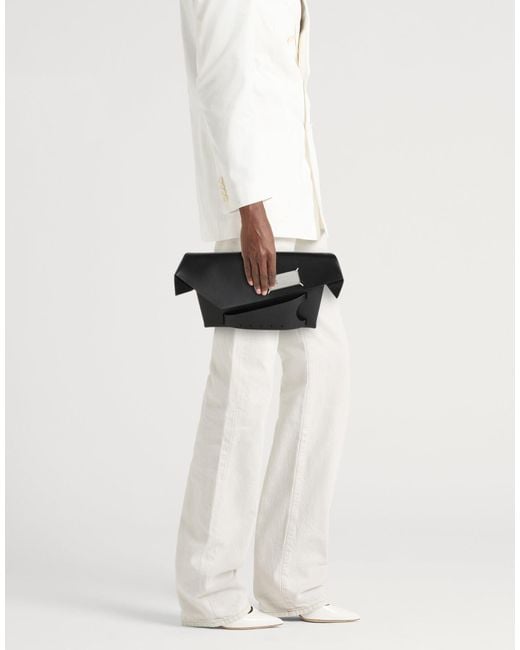 Maison Margiela Black Large Lychee Grain Clutch Bag