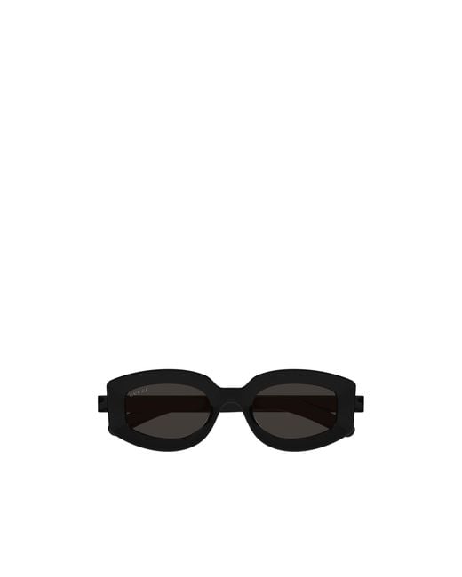 Gucci Black Eyewear Oval Frame Sunglasses