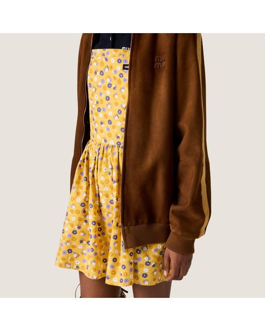 Miu Miu Brown Waxed Suede Jacket
