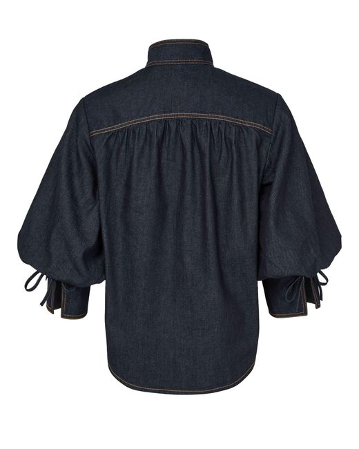 Zimmermann Blue Billowing Denim Shirt