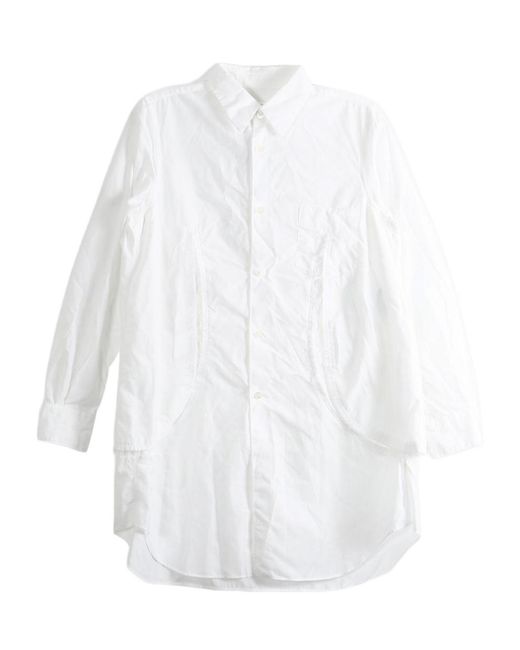 Comme des Garçons White Long-Sleeved Shirt