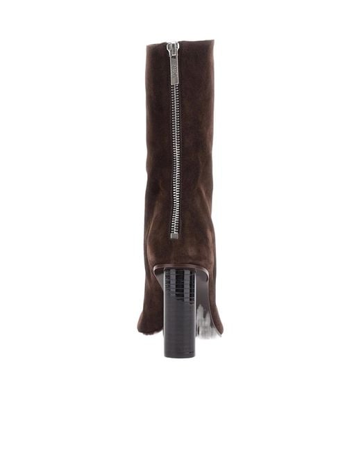 Paris Texas Brown High-Heeled Ankle Boots