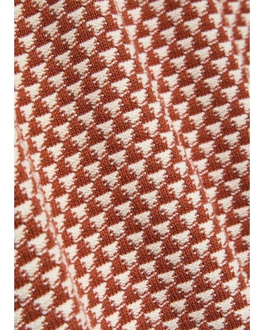 Varley Red Jenson Patterned Cotton-Knit Tank
