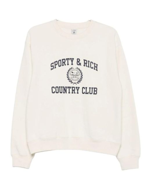 Sporty & Rich White Pullover Hoodie