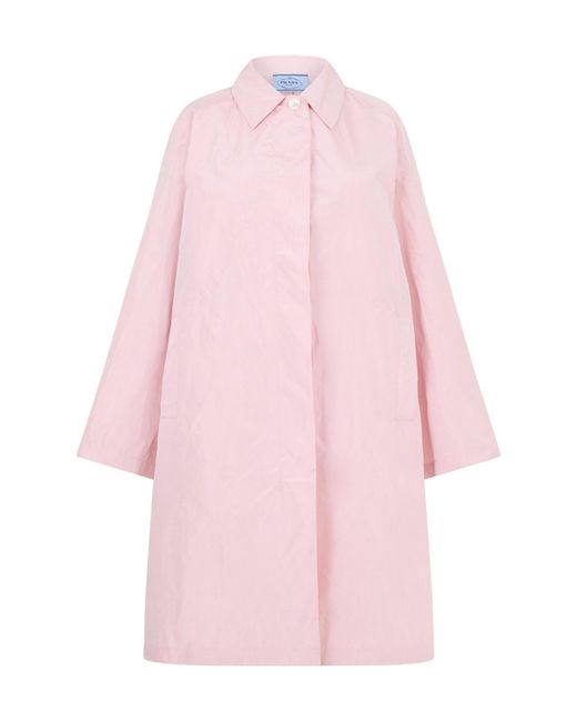 Prada Pink Minimalist Trench Coat