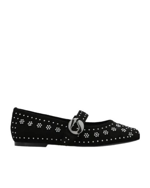 Coperni Black Buckle-Strap Ballet Flats