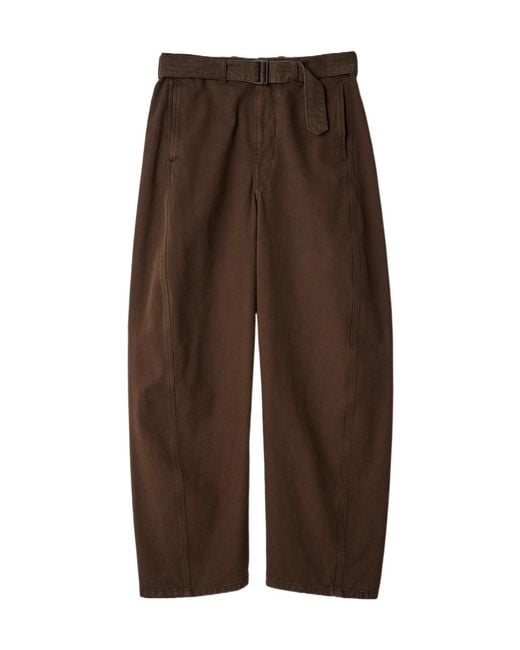 Lemaire Brown Belted Pants for men