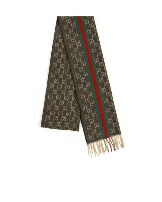 Gucci Brown Logo Detail Scarf for men