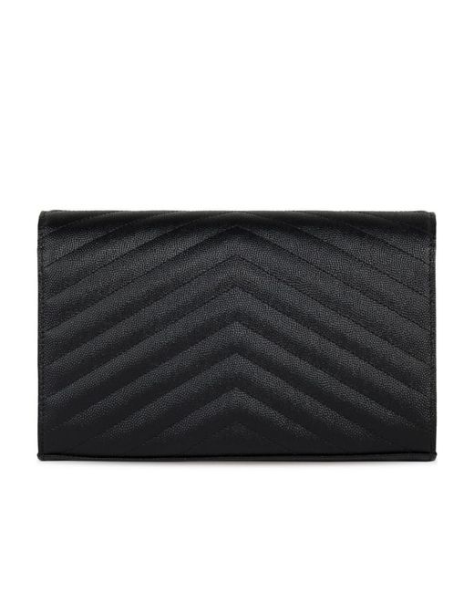 Saint Laurent Black Logo Flip Shoulder Bag