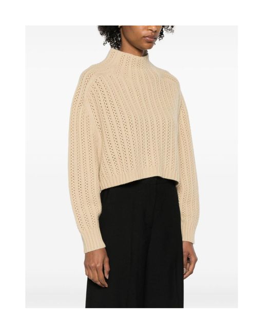 Max Mara Natural Hodeida High Neck Cropped Cardigan