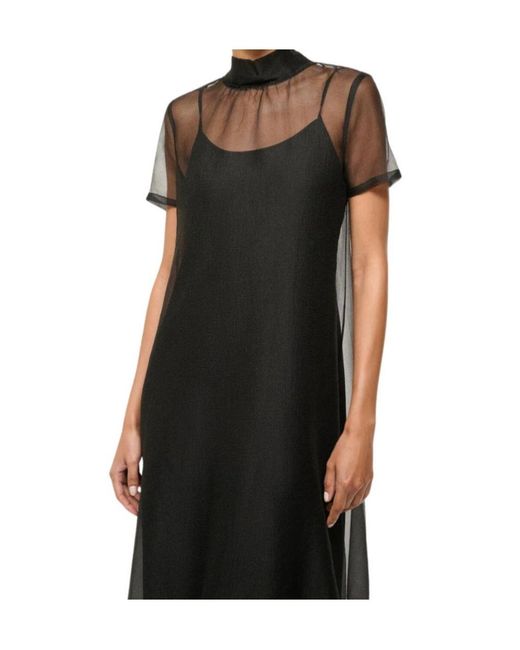 Staud Black Turtleneck Dress