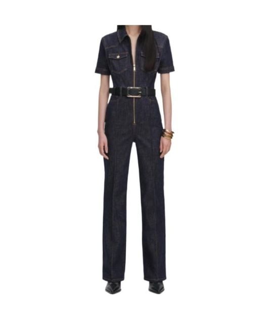 Self-Portrait Blue Belted Jumpsuit